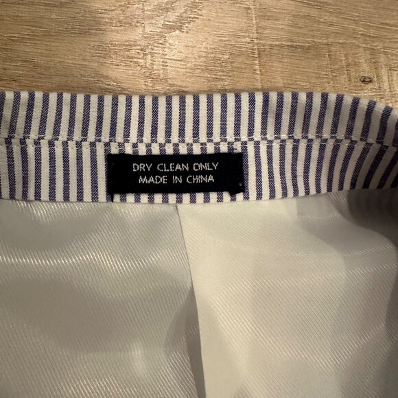 SADDLEBRED MENS BLUE WHITE SEERSUCKER SPORT COAT JACKET BLAZER 48L NEW - Picture 8 of 9